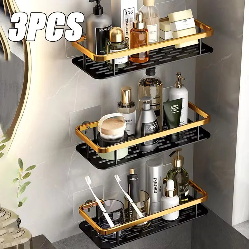 Wall Mounted Shower Caddy – Space Aluminum Corner Shelf