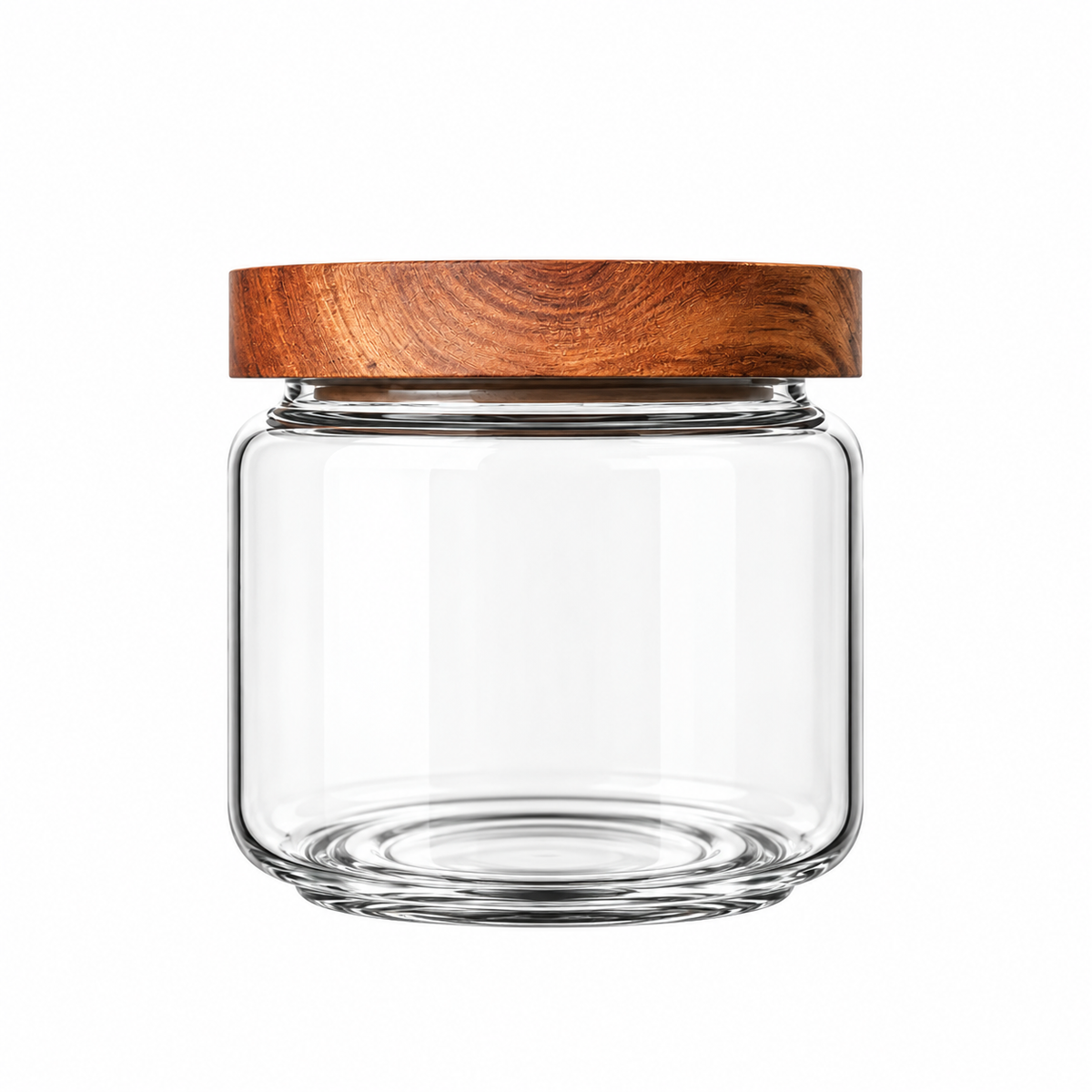 Glass Storage Jars with Acacia Wood Lids