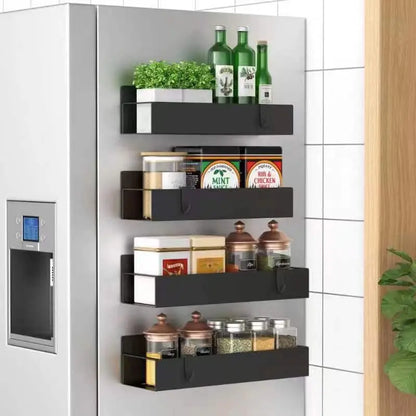 Magnetic Spice Rack – 4 Pack Stainless Steel Fridge Organizer