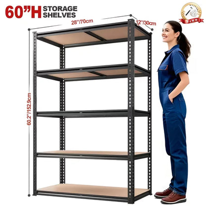 Heavy-Duty Metal Storage Rack – 2000lb Capacity, Adjustable