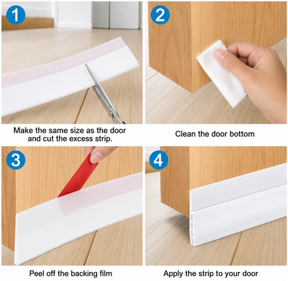 Silicone Door Draft Stopper – Under Door Sweep Weather Strip