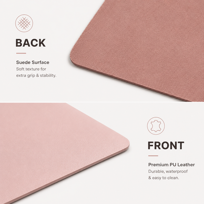 Premium PU Leather Desk Mat – Waterproof Mouse Pad & Desk Protector