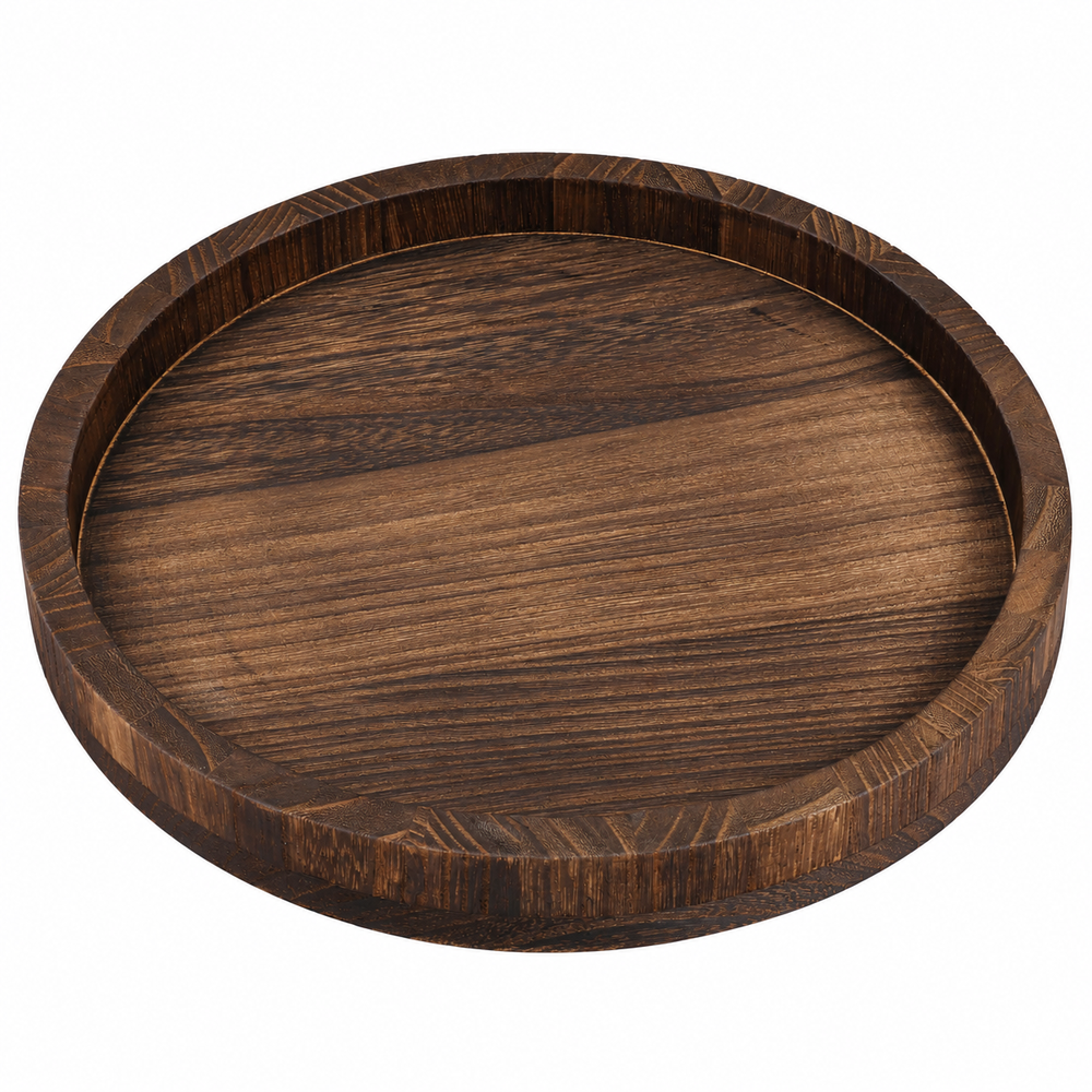 Dark Stained Oak Wood Tray