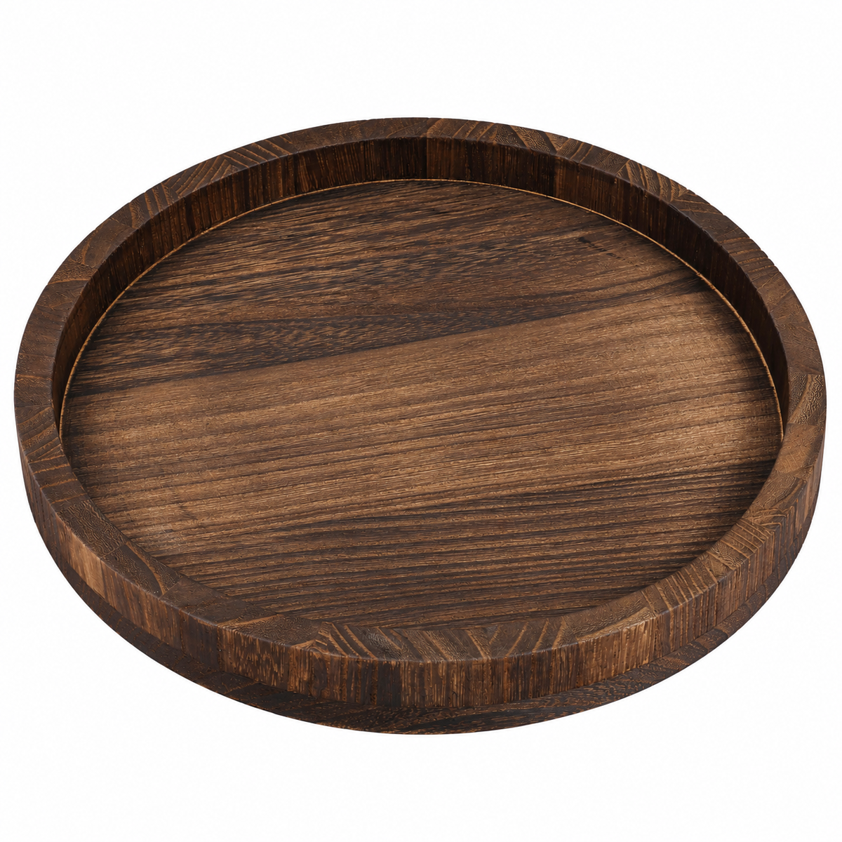Dark Stained Oak Wood Tray