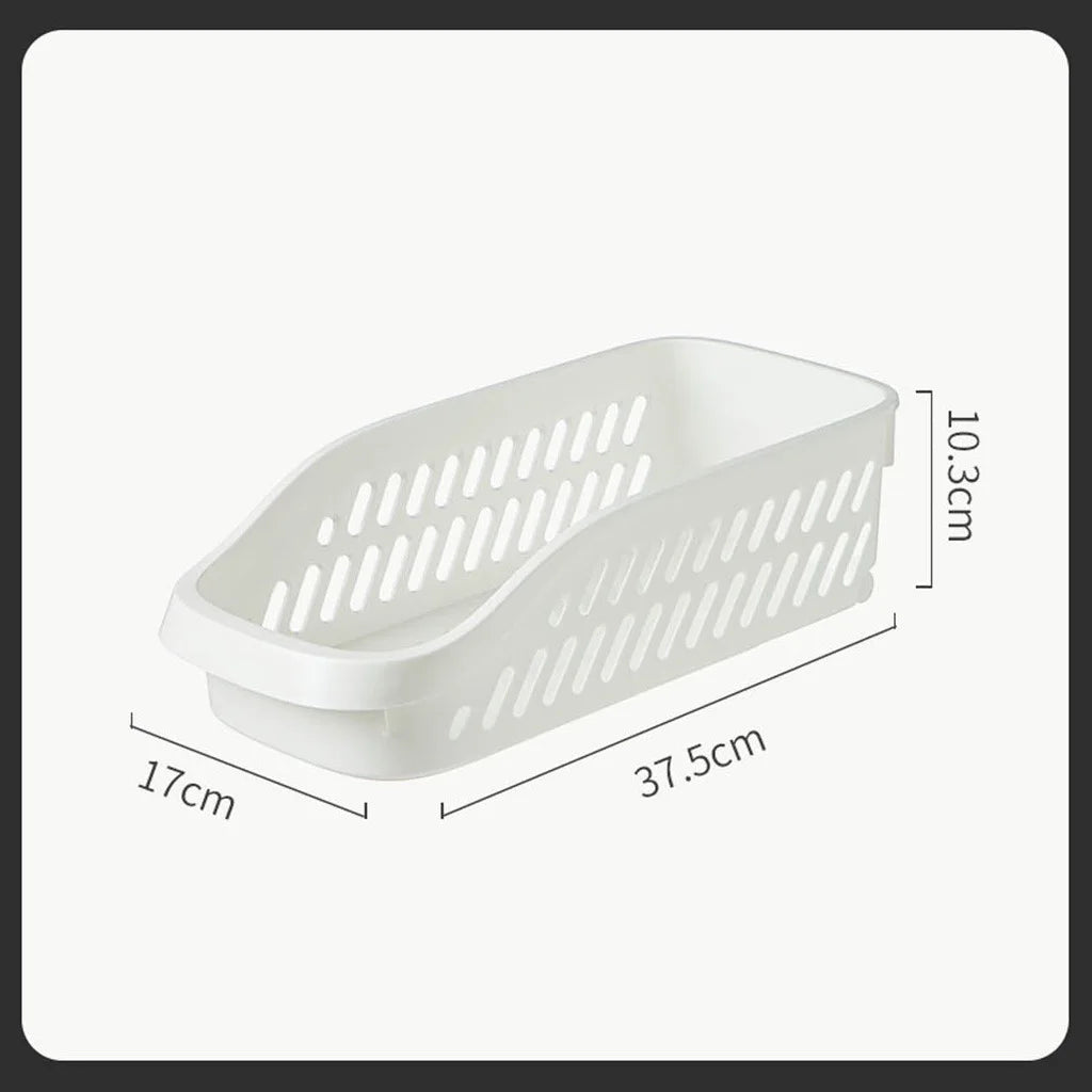 Kitchen Storage Basket – Rolling Under Sink Organizer, White