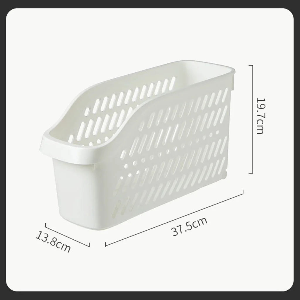 Kitchen Storage Basket – Rolling Under Sink Organizer, White