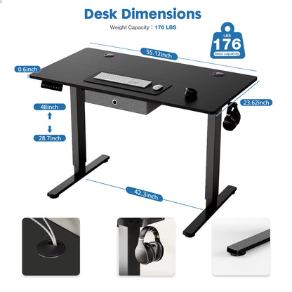 Electric Standing Desk – Height Adjustable for Home Office