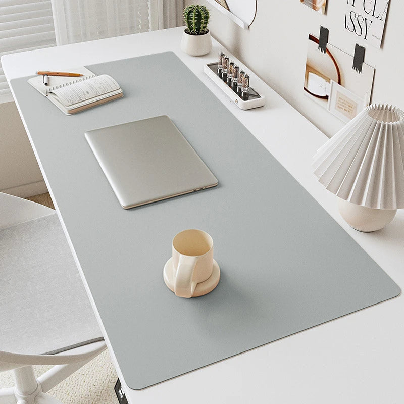 Premium PU Leather Desk Mat – Waterproof Mouse Pad & Desk Protector