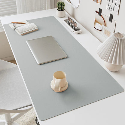 Premium PU Leather Desk Mat – Waterproof Mouse Pad & Desk Protector