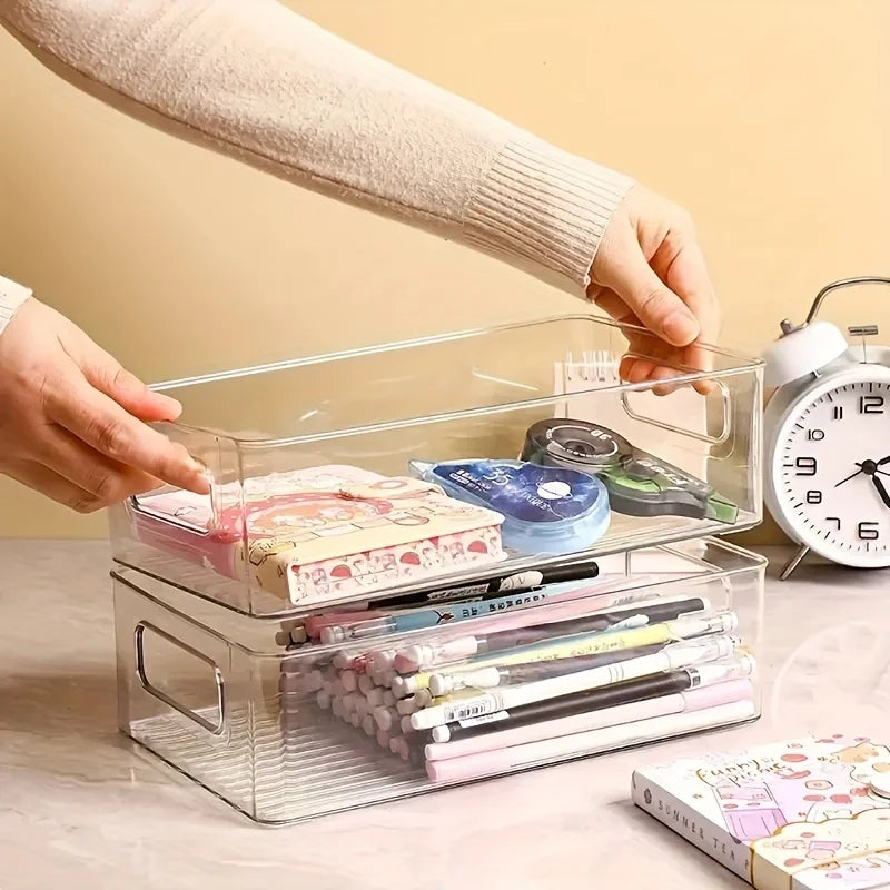 3 Piece Transparent Refrigerator Storage Box – Plastic Food Bin