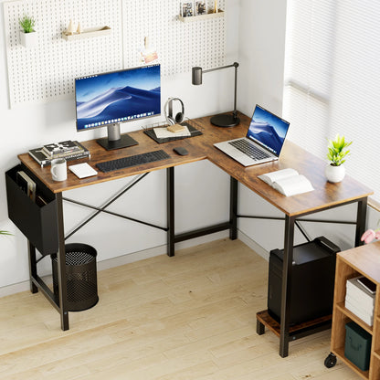 L-Shaped Gaming Desk – 50 Inch Wooden Corner Computer Table