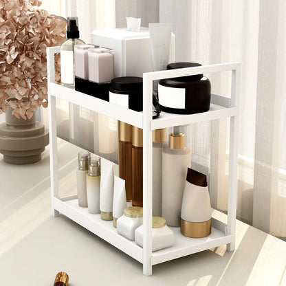 2-Tier Metal Countertop Organizer – Cosmetic & Bathroom Storage Shelf