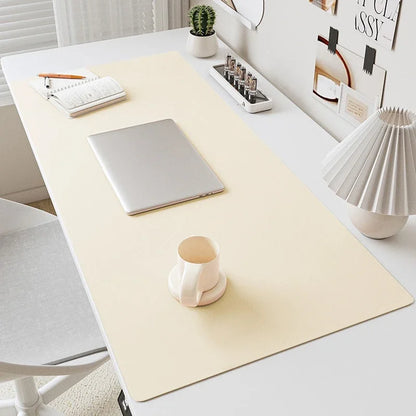 Premium PU Leather Desk Mat – Waterproof Mouse Pad & Desk Protector