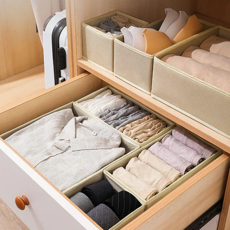 Foldable Drawer Organizer – Non-Woven Fabric Storage Box for Clothes