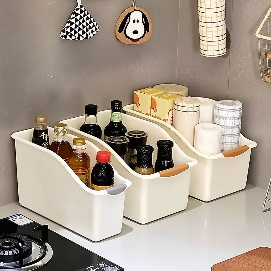 Under Sink Organizer – Pull-Out Plastic Storage Bins, 2/3 Pcs