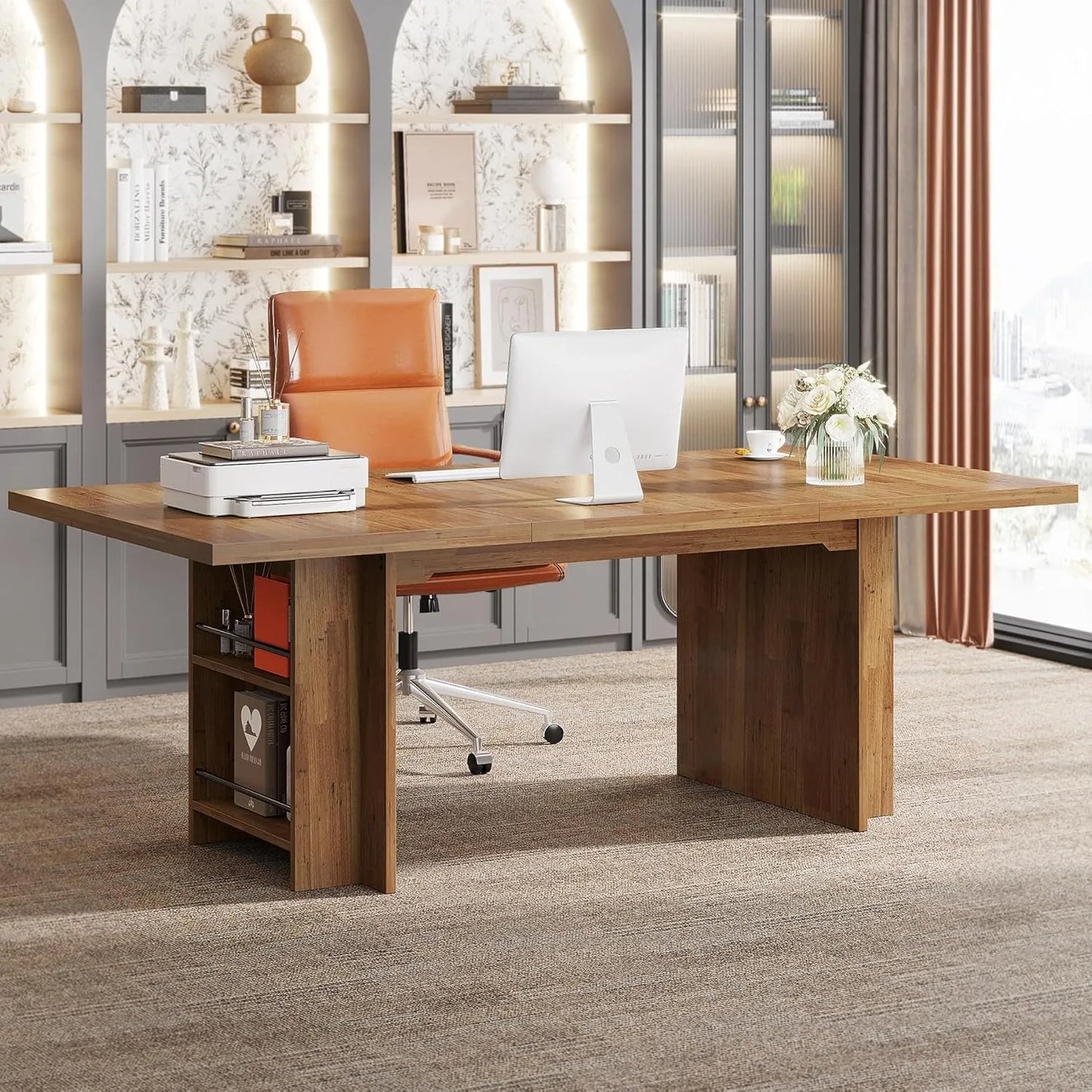 Large Home Office Desk with Storage