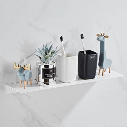Aluminum Floating Shelf – Wall Mounted Storage for Bathroom & Room Decor