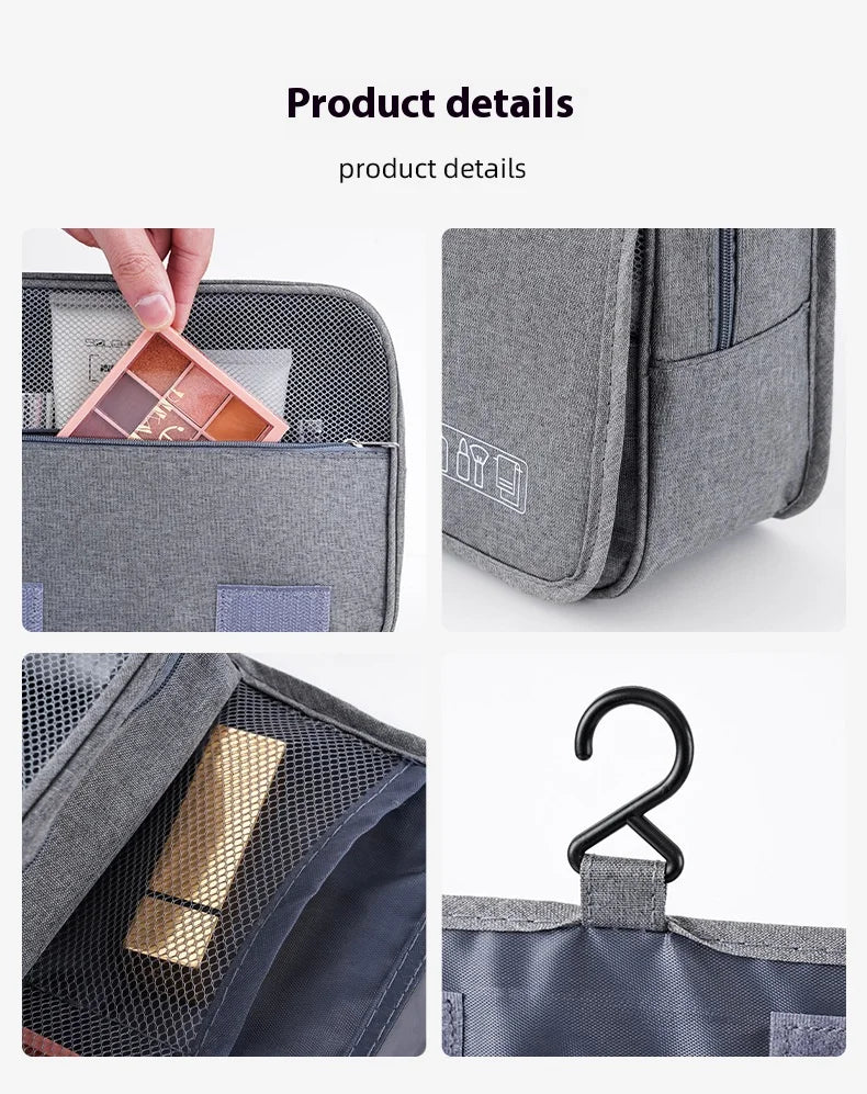 Hanging Toiletry Bag – Polyester Travel Cosmetic Organizer