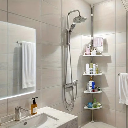 4-Tier Corner Shower Bar – Adjustable Metal Towel Rack