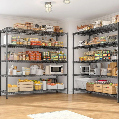 REIBII 5-Tier Heavy Duty Wire Shelving Unit – 55.5" Metal Storage Rack