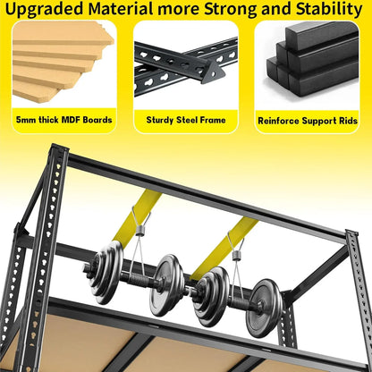 5-Tier Heavy Duty Garage Shelving – 48" Metal Storage Rack