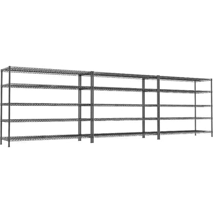 REIBII 5-Tier Heavy Duty Wire Shelving Unit – 55.5" Metal Storage Rack