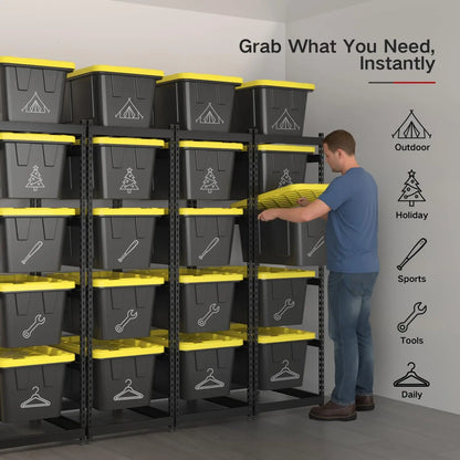 5-Tier Heavy-Duty Metal Storage Rack – 250 lb Capacity