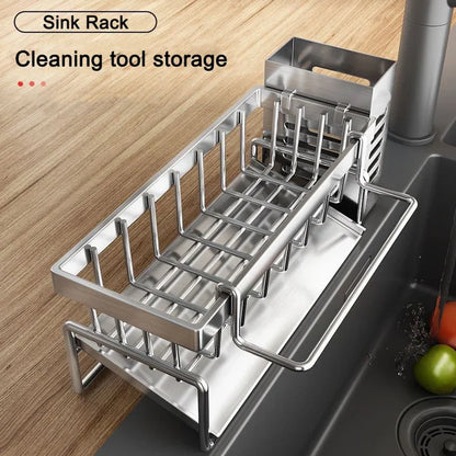 Stainless Steel Sponge Holder – Kitchen Sink Organizer Rack
