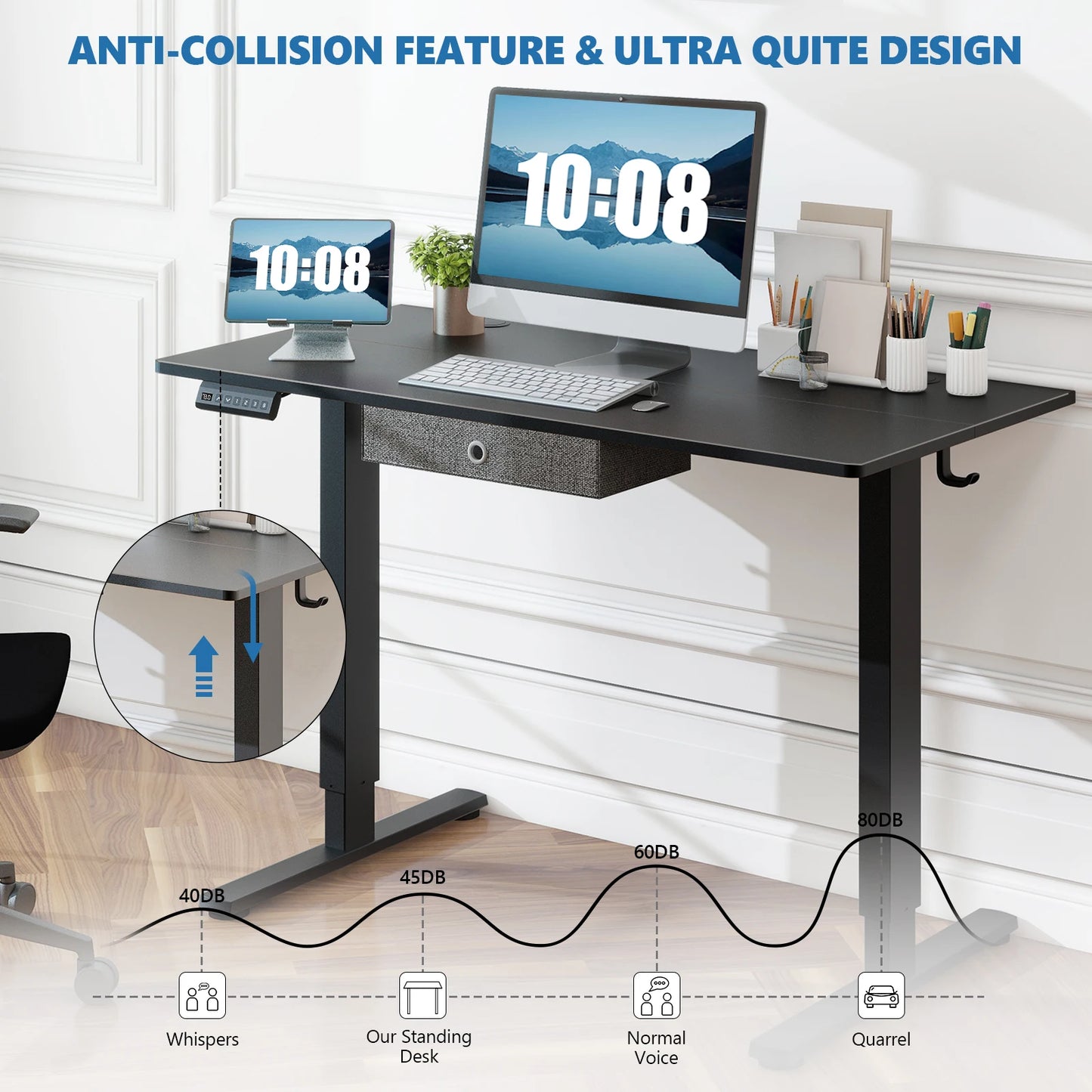 Electric Standing Desk – Height Adjustable for Home Office