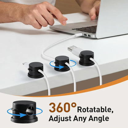 Magnetic Cable Clips – 6PCS Adjustable Cord Organizer Holder