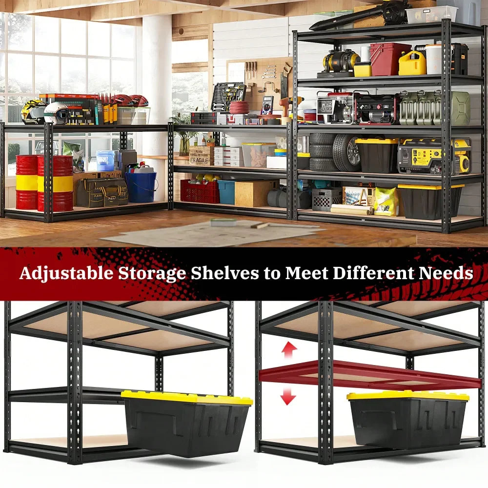 5-Tier Heavy Duty Metal Shelving Unit – Adjustable Storage Rack