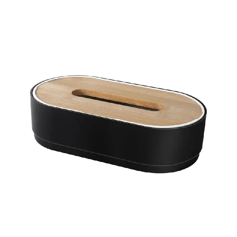 Bamboo Tissue Box Cover – Wooden Countertop Dispenser