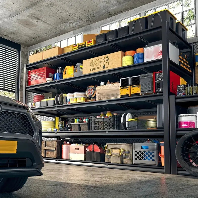 Heavy-Duty Garage Rack – 5-Tier Adjustable Metal Shelving