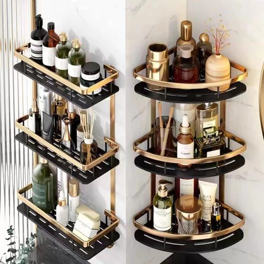 Wall Mounted Shower Caddy – Space Aluminum Corner Shelf