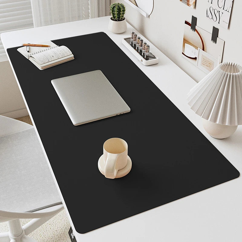Premium PU Leather Desk Mat – Waterproof Mouse Pad & Desk Protector