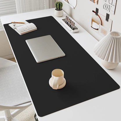 Premium PU Leather Desk Mat – Waterproof Mouse Pad & Desk Protector