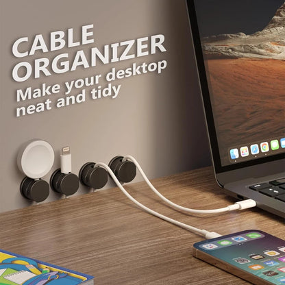 Magnetic Cable Clips – 6PCS Adjustable Cord Organizer Holder