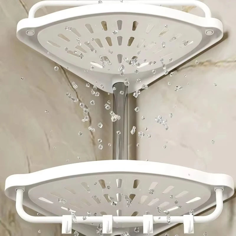 4-Tier Corner Shower Bar – Adjustable Metal Towel Rack