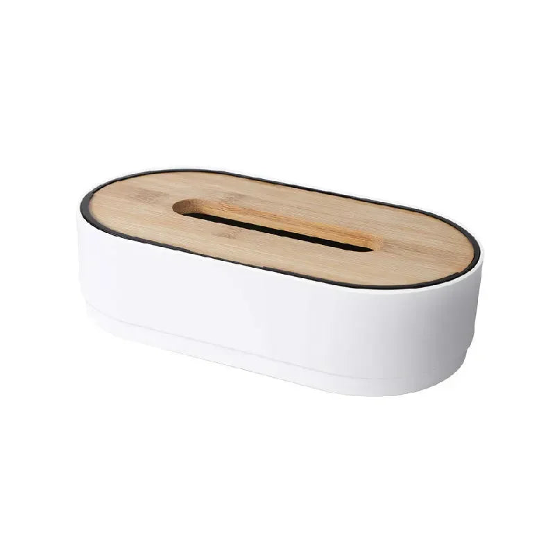 Bamboo Tissue Box Cover – Wooden Countertop Dispenser