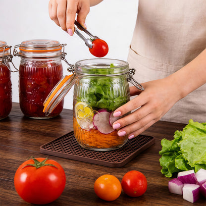 Wide Mouth Mason Jars 32oz – Airtight Glass Canisters 6-Pack