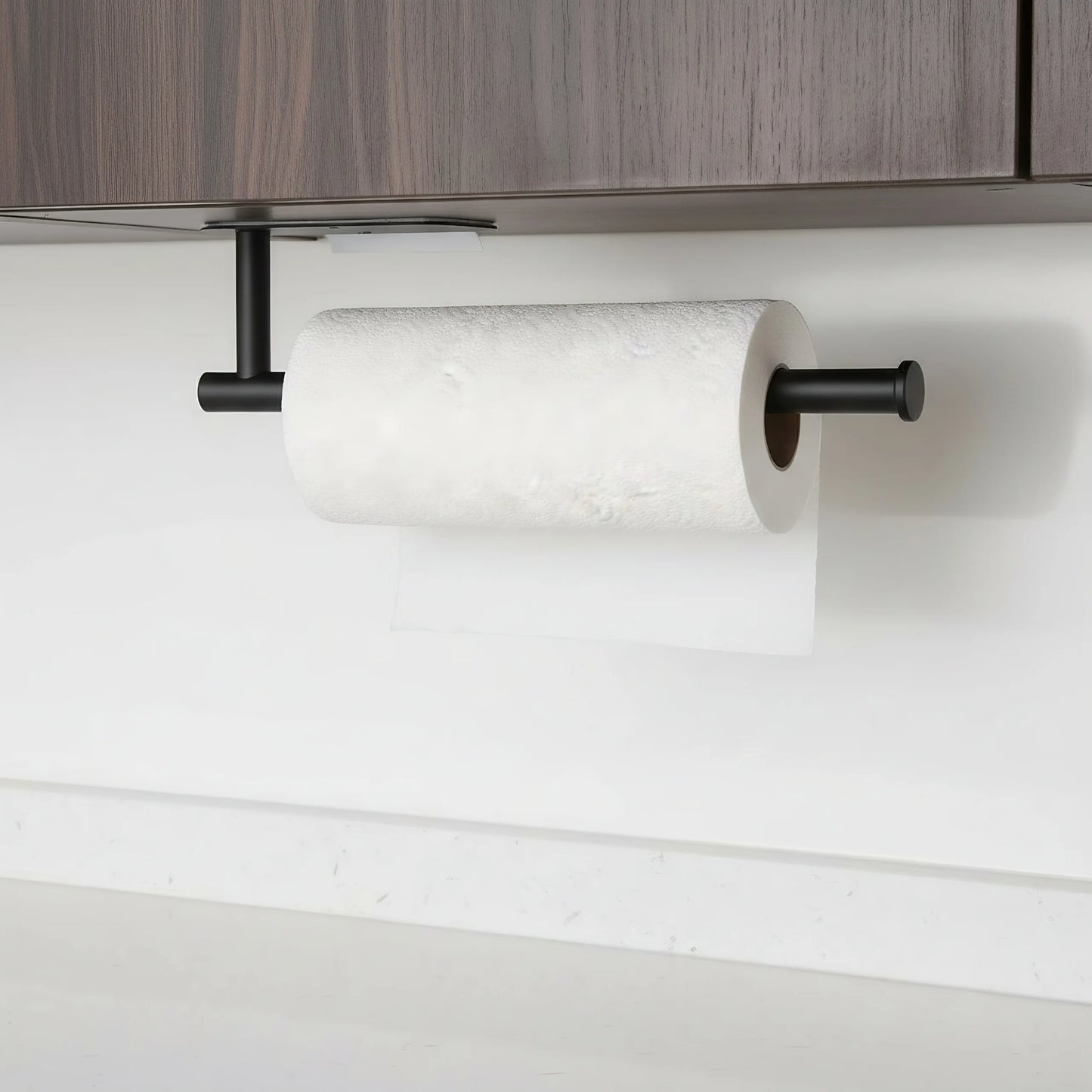 Adhesive Paper Towel Holder Under Cabinet – Rustproof Kitchen Organizer Rack
