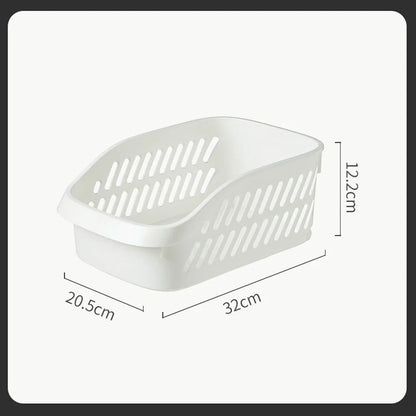 Kitchen Storage Basket – Rolling Under Sink Organizer, White