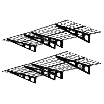 2-Pack Garage Wall Shelving – 2x6ft Heavy Duty Metal Storage Rack