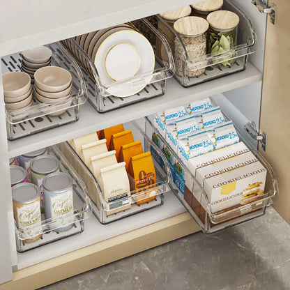 Clear Fridge Organizer – Rectangular Plastic Storage Bin