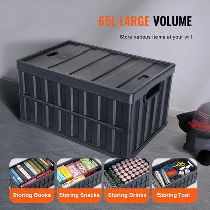 Collapsible Storage Bins – 3-Piece Stackable Utility Crate Set