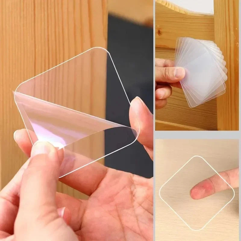 Reusable Double-Sided Nano Tape – Waterproof Transparent Wall Stickers, 20/30/50 Pcs