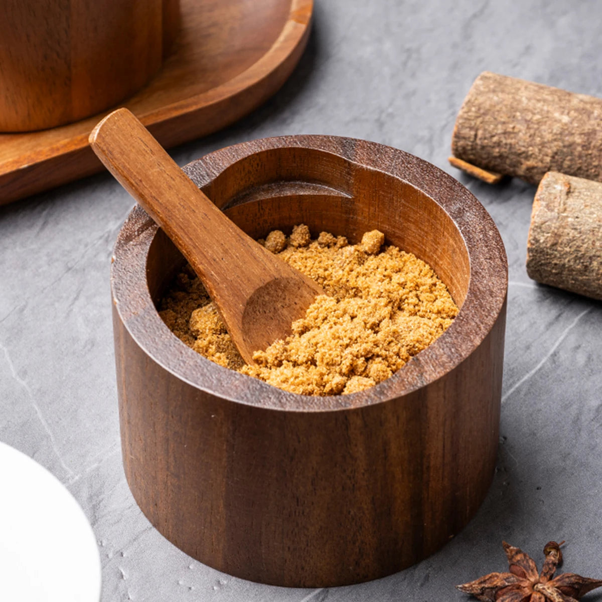 Wood Spice Jars