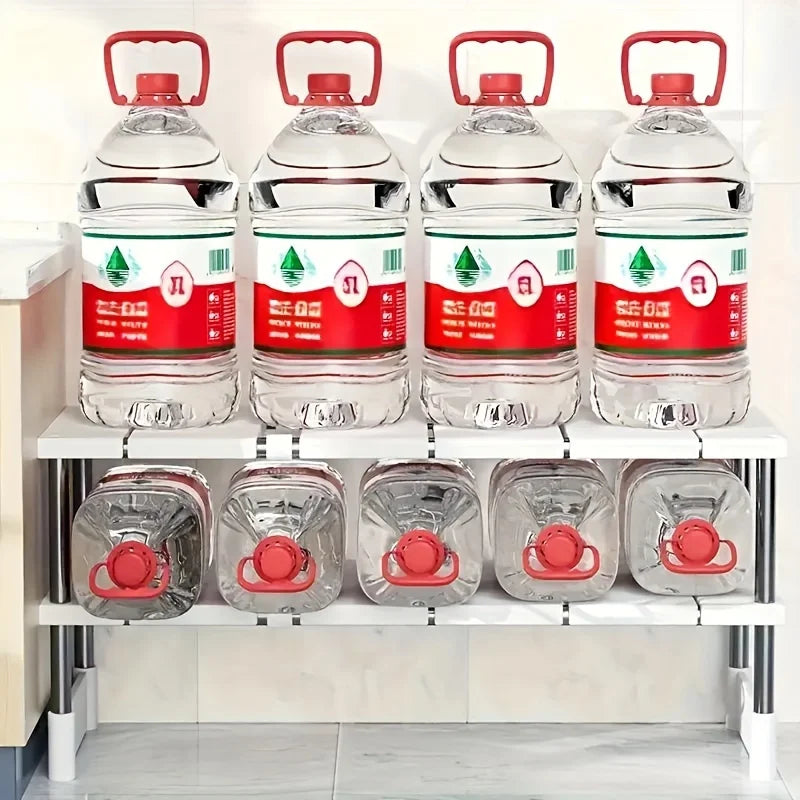 Under-Sink Storage Rack – Stackable Metal Kitchen Organizer