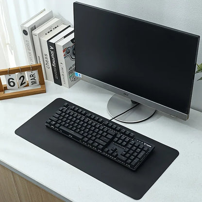 Premium PU Leather Desk Mat – Waterproof Mouse Pad & Desk Protector