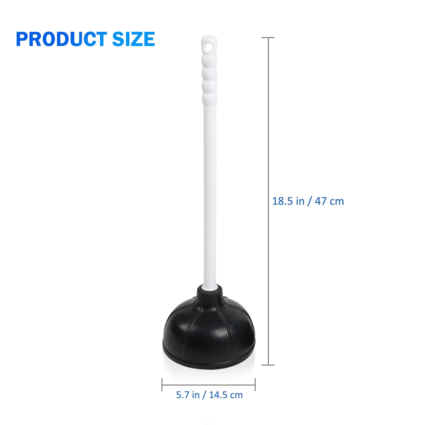 Heavy Duty Toilet Plunger – Rubber Suction Cup, Multi-Purpose Drain Unclogger